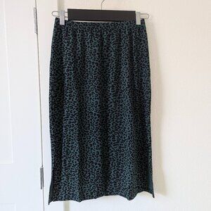 NWT Amour Vert Vindy Reverie Knit Skirt - Forest Leopard